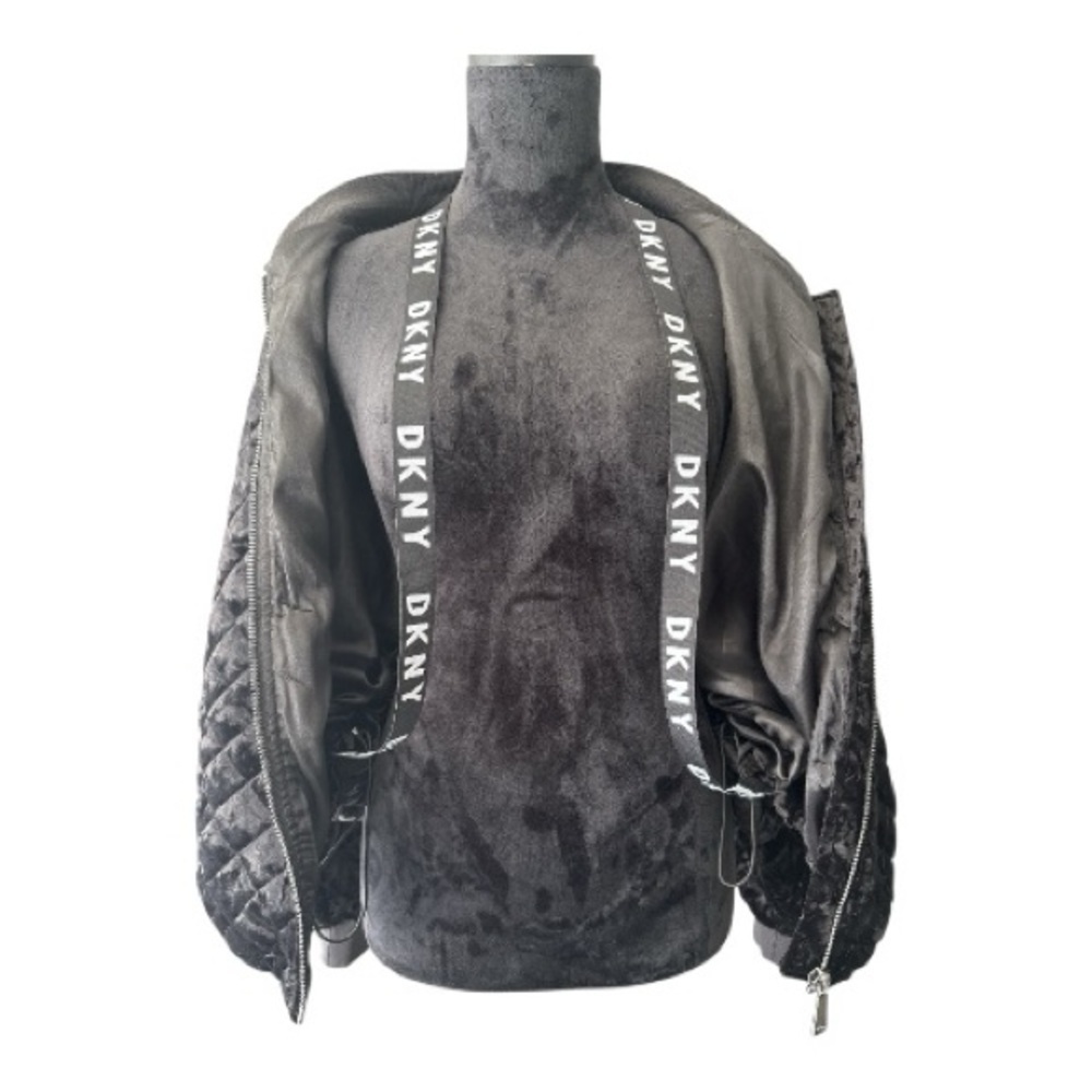🖤 DKNY Sport Quilted Velvet Bomber Jacket Sz L NWOT🖤 - Picture 6 of 10